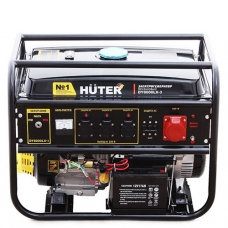 Прокат генератора бензинового 380в 7 кВт Huter DY8000LX-3